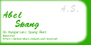 abel spang business card